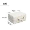 Partools Mini Suitcase, Fluffy White Carry-On Storage Case, Stylish and Lightweight, Carry-On Compatible (White)