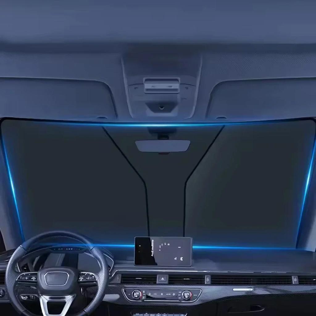 Folding Car Sun Shade Front Window UV Reflective Sunahades Auto Summer Cooling Sun Visor Car Sunscreen Blocks Auto Sun Shade