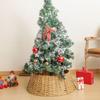 Woven Tree Skirt for Christmas Decors Artistic Wicker Tree Skirt Essential Christmas Tree Ornament for Home Display