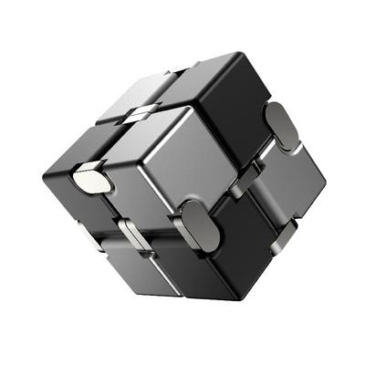 Metal Infinity Cube Anti Stress Aluminum Alloy Easy Play Office Flip Cubic Fidget Toy Gift for Kid S Auti Anxiety
