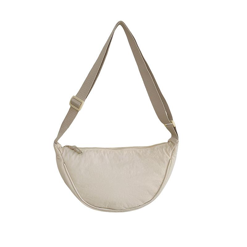 New Student Portable Shoulder Bag Women Go Out for Leisure Travel Light Messenger Bag Solid Color Simple Dumpling Bag