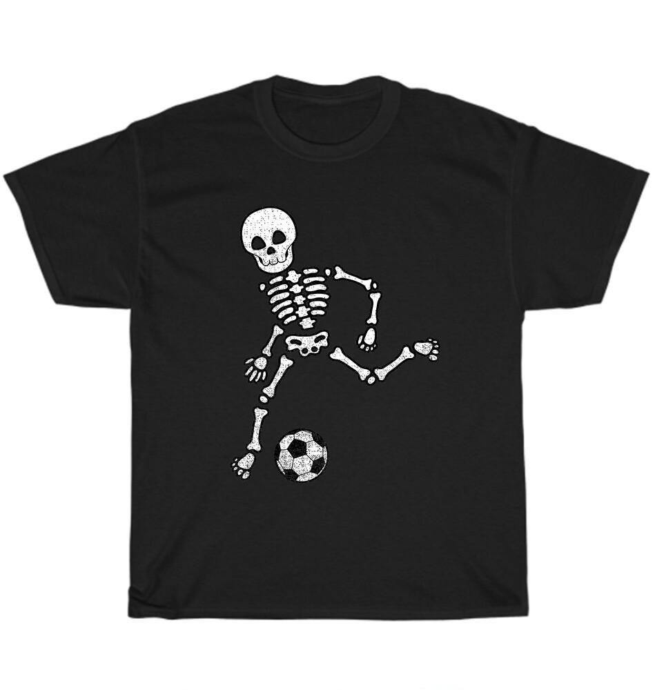 Skeleton Soccer Halloween Sport Player Costume T-Shirt Unisex Funny Tee Gift NEW S разноцветный