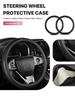 CJPY7 For Honda Civic Fk7 Fit Fk2 Mugen Fk8 Type R Accord Crv Hrv Brv City Jazz Insight Car Carbon Fiber Leather Steering Wheel Cover