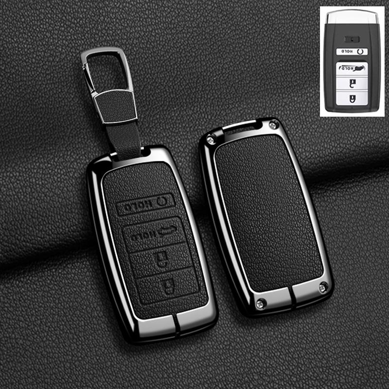 Auto Zinklegierung Leder Schlüssel Fernbedienung Hülle Abdeckung Für Acura RLX MDX CDX TLX-L NSX RDX Schutzhülle Schlüsselanhänger Auto Schlüsselanhänger Zubehör