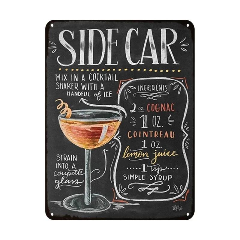 Summer Time BEER Retro Metal Tin Signs Decor Mojito Cocktail Plaque Vintage Posters Bar Pub Art Stickers Wall Decor