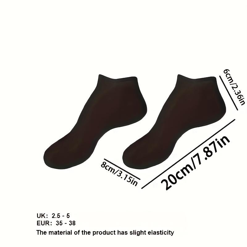 1 Pair Black Silicone Toe Socks, Women's Moisturizing Anti-cracking Foot Socks, Suitable for Dry Heels