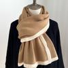 Large Knitted Scarfs Wool Plush Neckerchief Fashion Winter Scarf  Winter