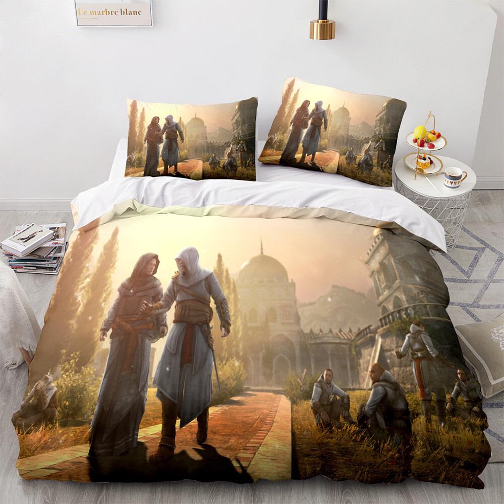 New Game A-Assassin S Creed Art Duvet Cover Pillowcase Bedding Set Kids Boy Bedroom Decoration Gift Single Double Large Size