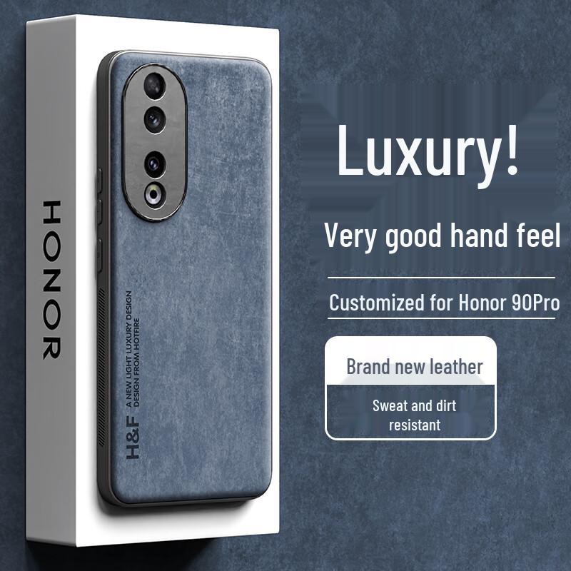 Rehoo Suede-Feel Full-Coverage Lens Phone Case for Honor