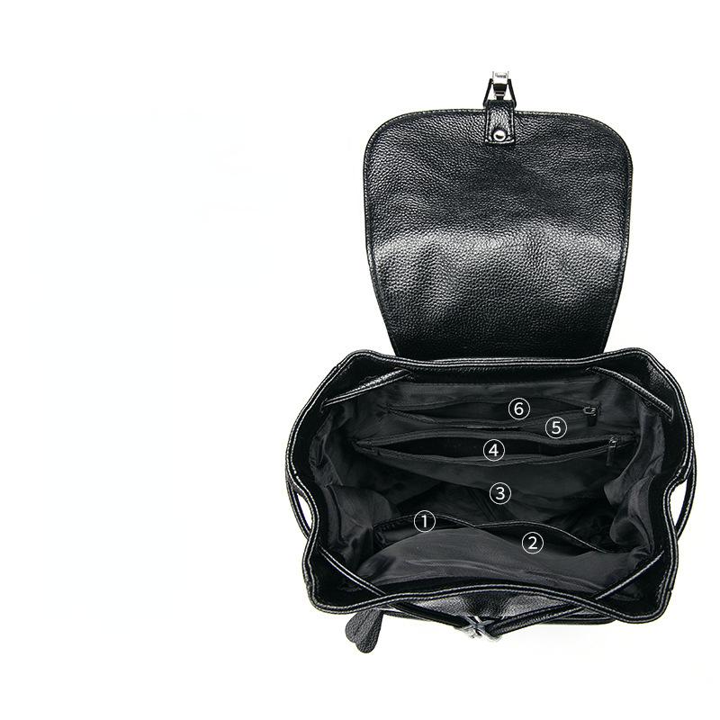 Borsa Tote da Donna Moda Casual Coreana in Morbida Pelle Bovina a Spalla Messenger Grande Capacità 20-35L