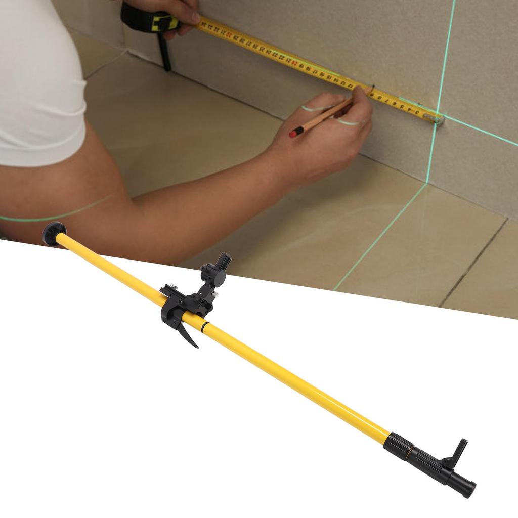 Telescopic Laser Leveling Pole with Adjustment Laser Tripod for Liquid Leveling and Spring Laser Level Stand for Rotary and Line Lasers 4.2m