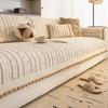 French Cream Style Lace Sofa Cover Snowflake Velvet All Season Thick Cushion 2026