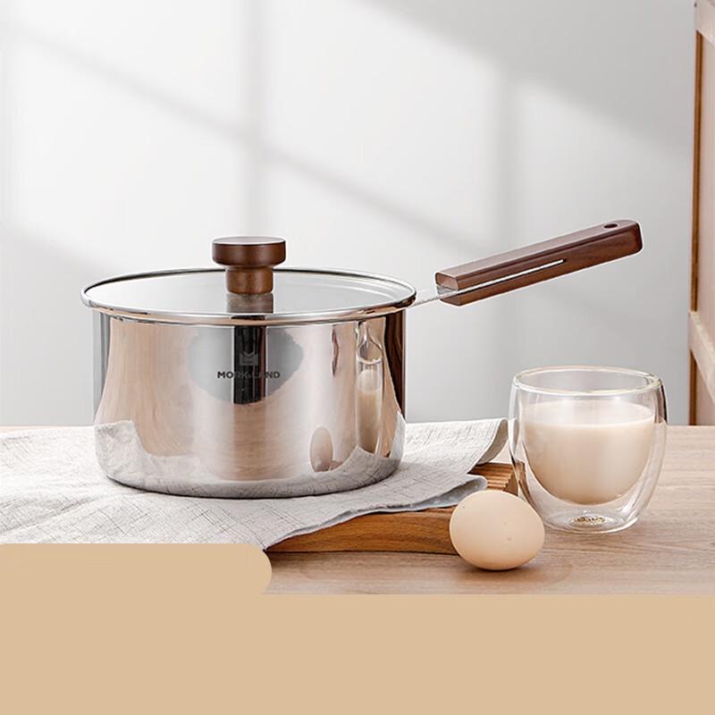 ZISIZ 16cm Dreischichtiger Stahl Babykost-Stieltopf