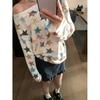 Chic Women's One-Shoulder Star Print Long Sleeve Tee for Fall 2025 - Lightweight Sun Protection Cover-Up