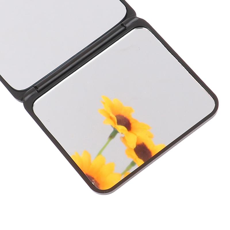 1ks přenosná ruční mini make-up zrcátka Oboustranné kompaktní zrcadlo skládací