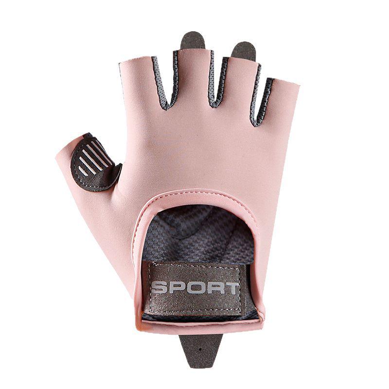 Non-Slip Breathable Half-Finger Fitness Gloves for Women & Men - Ice Silk Shock Absorption for Weightlifting & Yoga