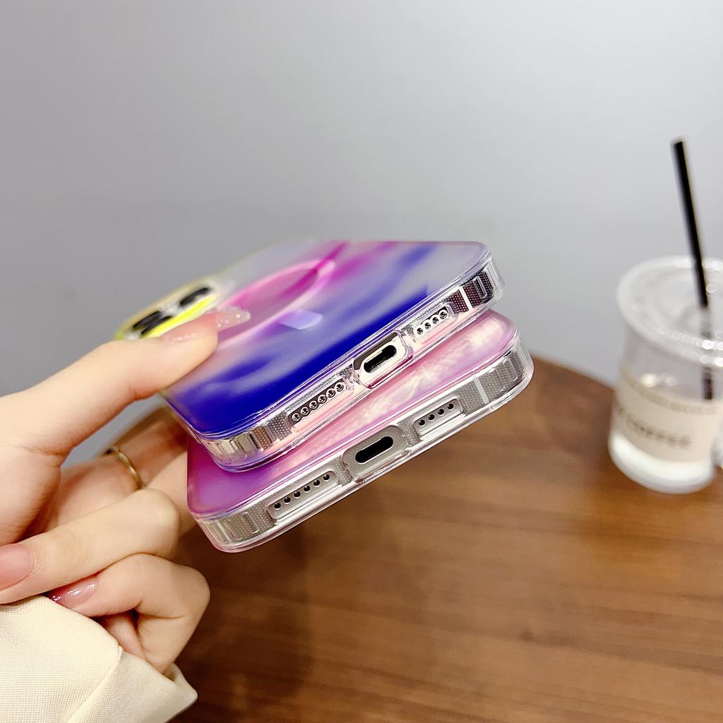 Coque pour iPhone 16 Pro Max Compatible MagSafe Peinture à l'encre IMD Housse de téléphone PC+TPU