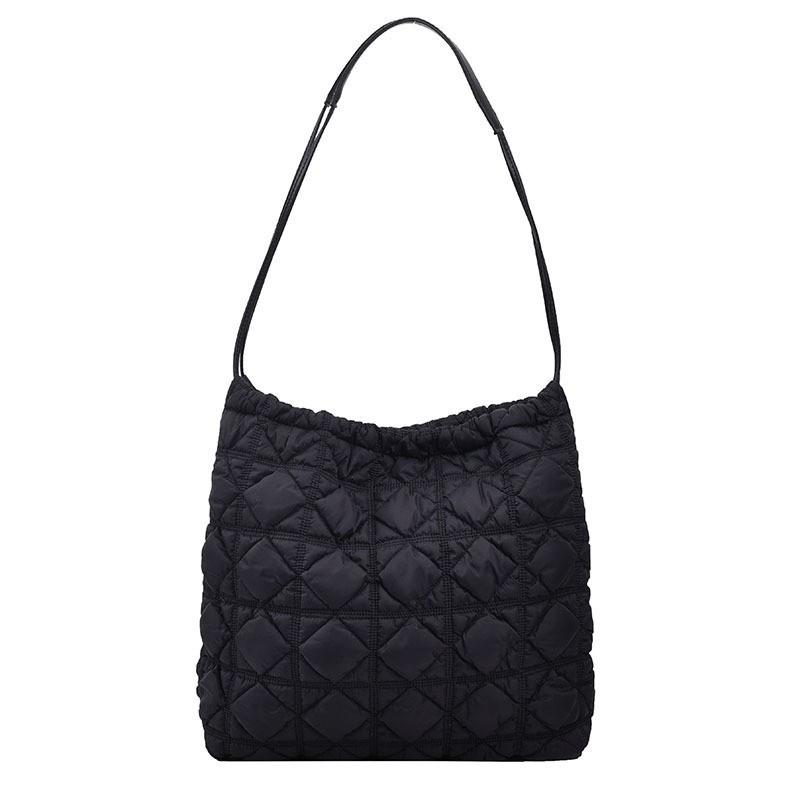 

2024 New Fashionable Simple Temperament All-match Korean Ring-style Large Multi-color Single-shoulder Cross-body Bag чёрный