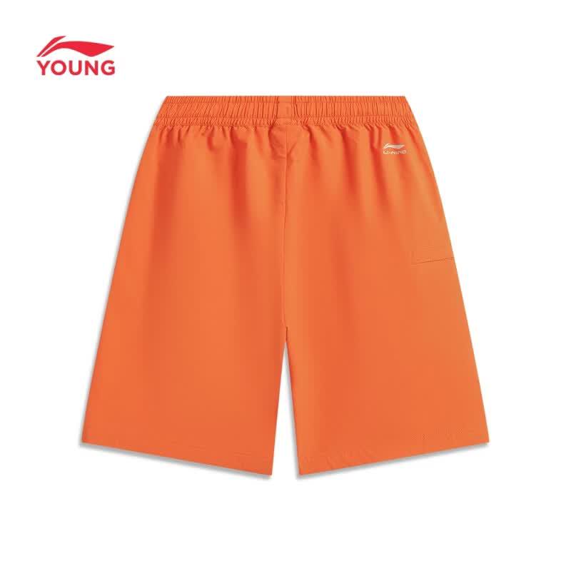LI-NING Boys' Quick-Dry Loose Fit Outdoor Woven Sport Shorts