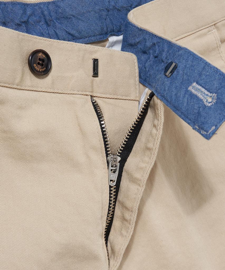 HALBKREIS LAYOUT Cp 306 Washed Tapered Fit Cotton Pants Kh