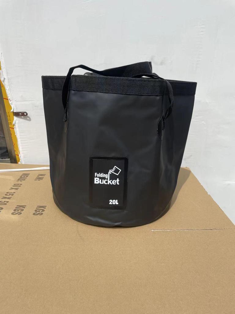 Portable Waterproof PVC Folding Bucket for Camping, Fishing, and Foot Bath