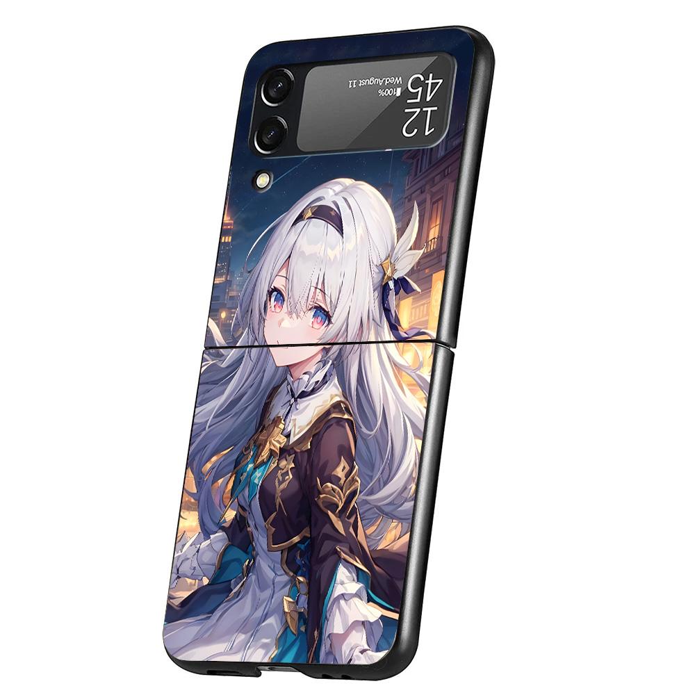 Honkai Star Rail Firefly Cover Phone Case For Samsung Galaxy Z Flip 7 6 5 4 3 5G Flip7 Flip6 Flip5 Flip4 Flip3 Black Fundas Shel