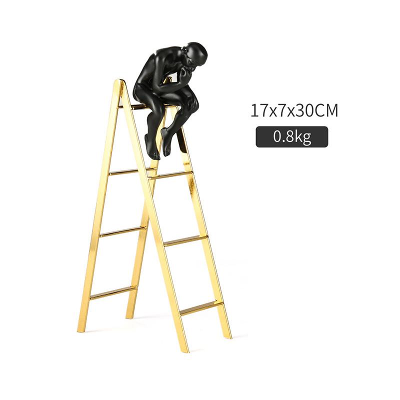 

Современная простая мебель для дома, ТВ-шкаф, украшения для винного шкафа, украшения с персонажами, лестница, поделки для гостиной S золотой