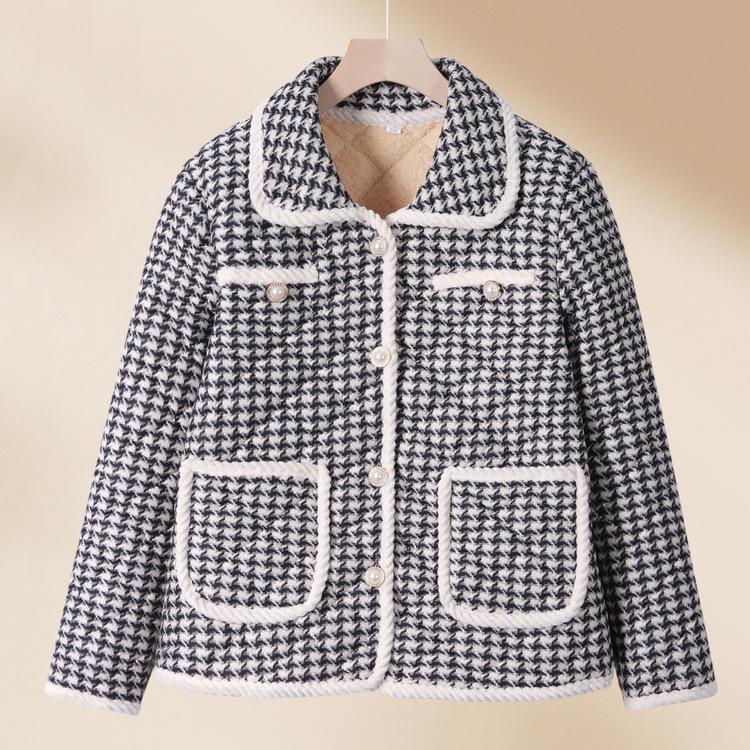 

Материнское зимнее женское пальто с хлопковой подкладкой, начесом и утолщенное, женская куртка с хлопковой подкладкой для пожилых женщин 5XL чёрный