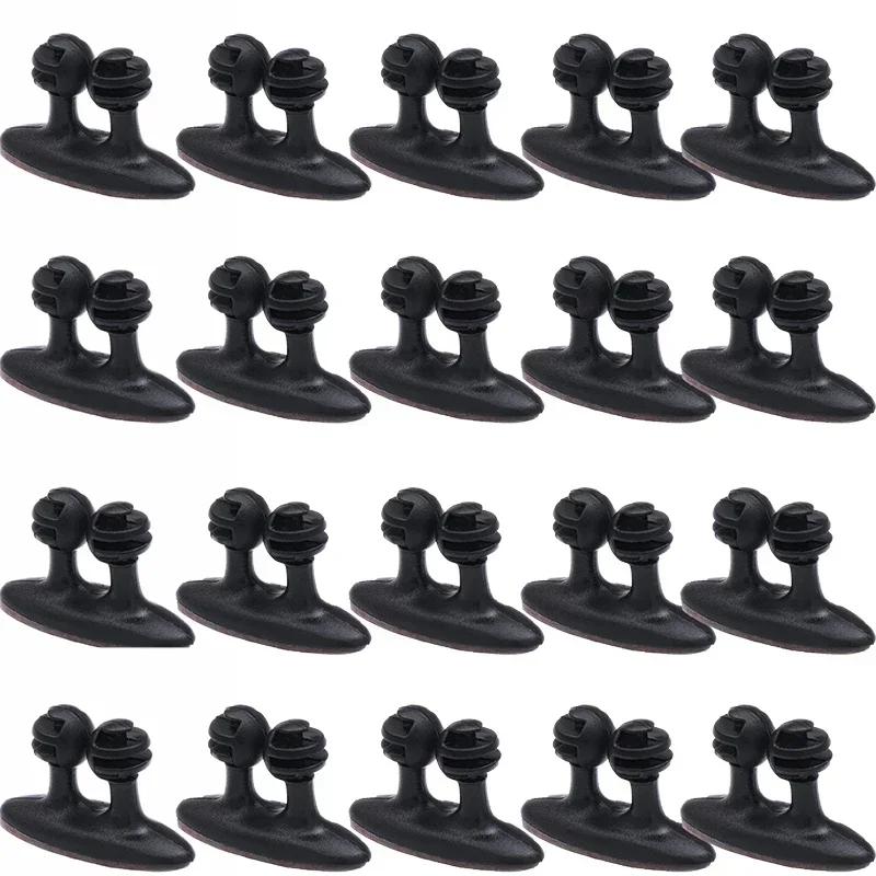1-20PCS Soporte para Cable de Coche Abrazadera para Cable de Cargador de Coche Organizador Multifuncional de Clips de Corbata Clip para Cable de Auriculares de Alta Calidad