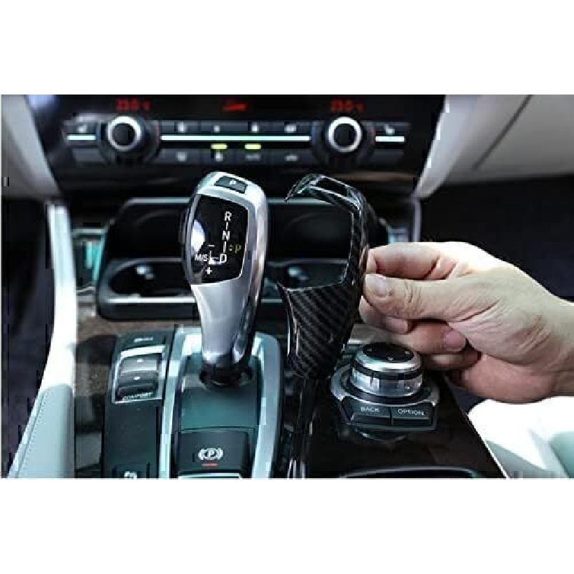 For BMW F30 F20 F10 X3 X4 X5 X6 Carbon Fiber Pattern Gear Shift Knob Cover Trim