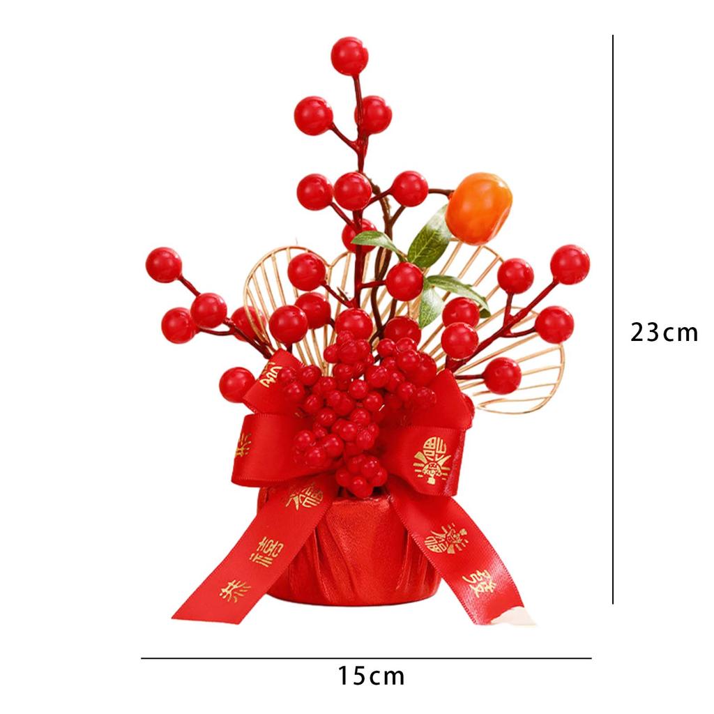 Chinese Lunar Year Decoration Gift Lucky Tree Artificial Potted for China Spring Festival Office Birthday Graduation Wedding