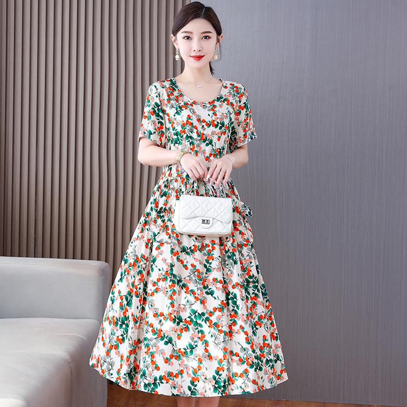 Vintage Blumenkleid für Damen in Übergröße, Sommerkleid für Damen, lässig, lange Kleider