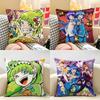 Welcome To DDemon School Cushion Cover Natural Linen Organic Fabric DoubleSided Printing Room Sofa Decor Pillow Case