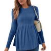 Women's Long Sleeve Neck Pullover Top for Casual Daily Wear