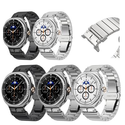 Premium No-Gap Stainless Steel Bamboo-Link Watch Band for Samsung Galaxy Watch 8 (40/44mm) & Watch 8 Classic (46mm)