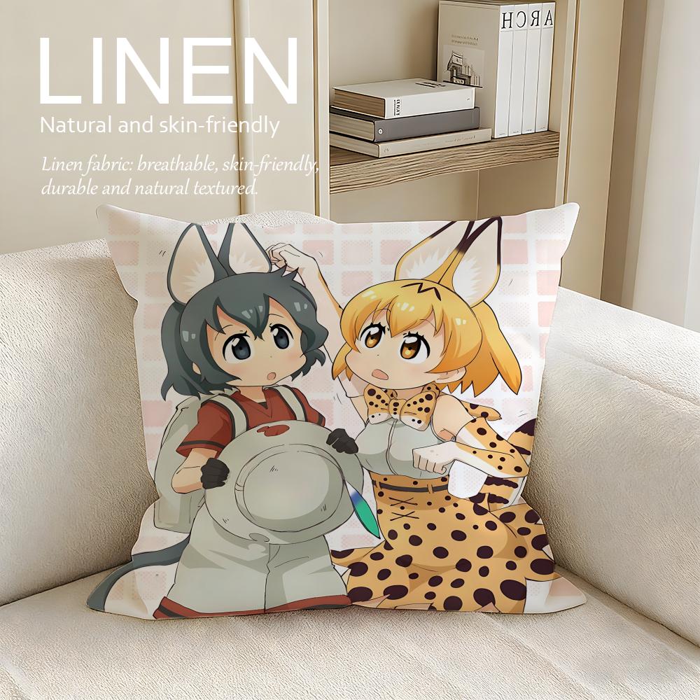 

Anime Kemono Friends Project Cushion Cover Pillowcase Set Pcs x x Breathable Washable Sofa Cushion Cover 30X30cm