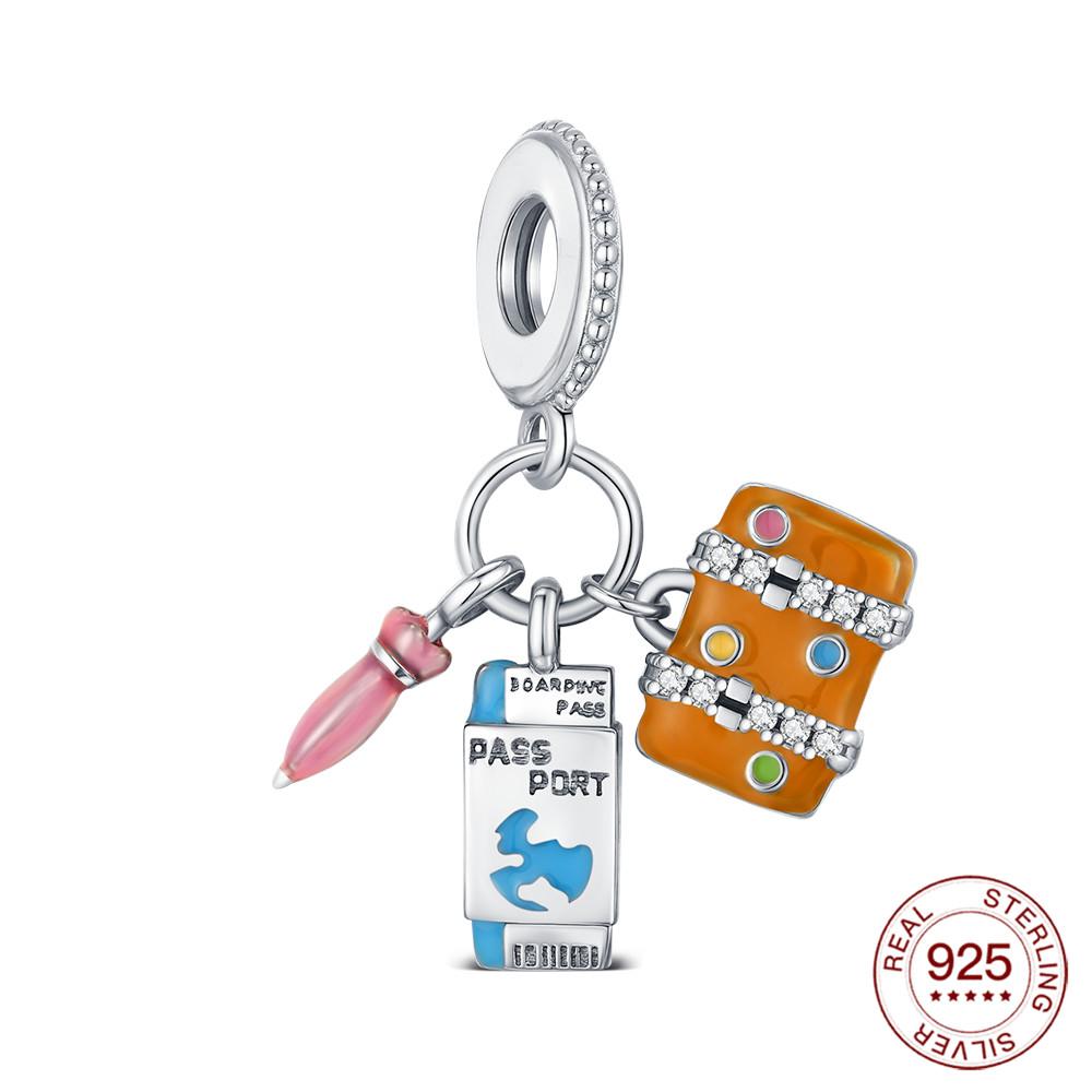 Copper Summer Beaded Classic Pirate Luggage Charms Jewelry Making For Bracelet Diy Women'S Everyday Glamour Fashion Gifts