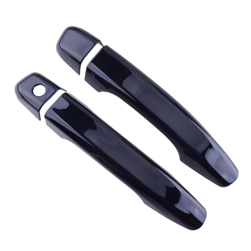 1 Set ABS Car Exterior Outside Side Door Handle Covers Trims Fit For Honda Accord 2018    Black