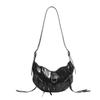 2025 New Women's Bag Large Capacity Motorcycle Underarm Bag High-end Fashionable Niche Design Single Shoulder Crossbody Bag