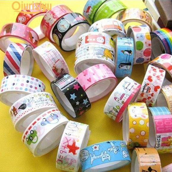 Buy 10 Rolls Kawai Decor Cartoon Tapes Scrapbooking Adhesive Paper