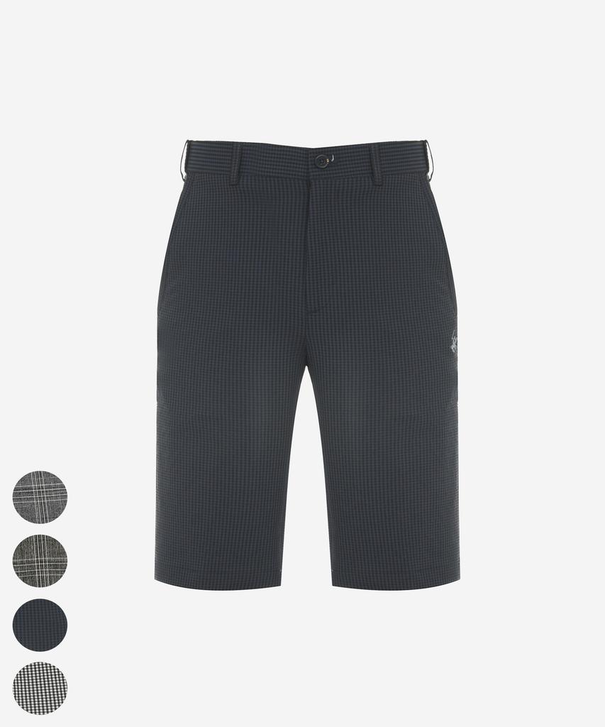 BHPOLOCLUB Men'S Ice Check Hidden Elastic Waist Half Pants Sl569 (Type B)
