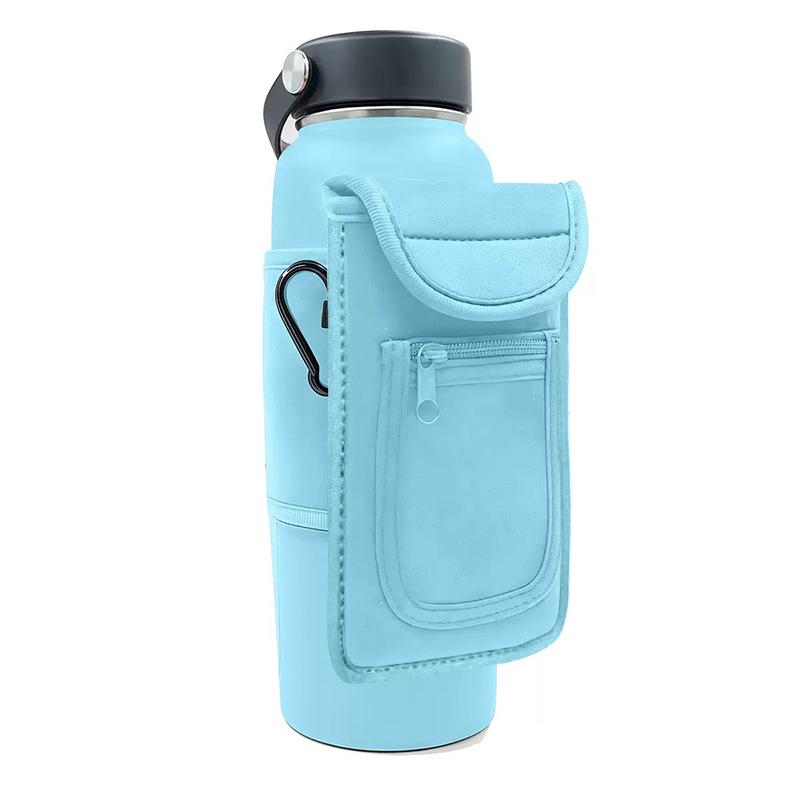 Outdoor Sports Insulated Water Bottle Bag with Magnetic Cup Holder - Large Capacity, Non-slip Design