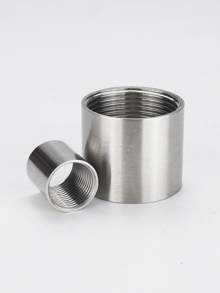 304 Stainless Steel Double Female Thread Pipe Fitting, Internal Thread, 4 to 6 Points, 1 Inch