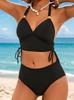 Women's Swimsuit Tankini Back Ties Drawstring Bikini Beachwear Bathing Suits