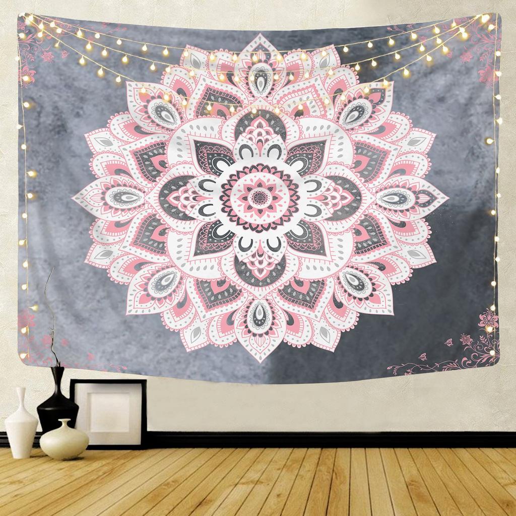 Large Mandala Pattern Indian Tapestry Wall Hanging Decoration Bohemian Beach Towel Polyester Thin Blanket Yoga Shawl Travel  Mat