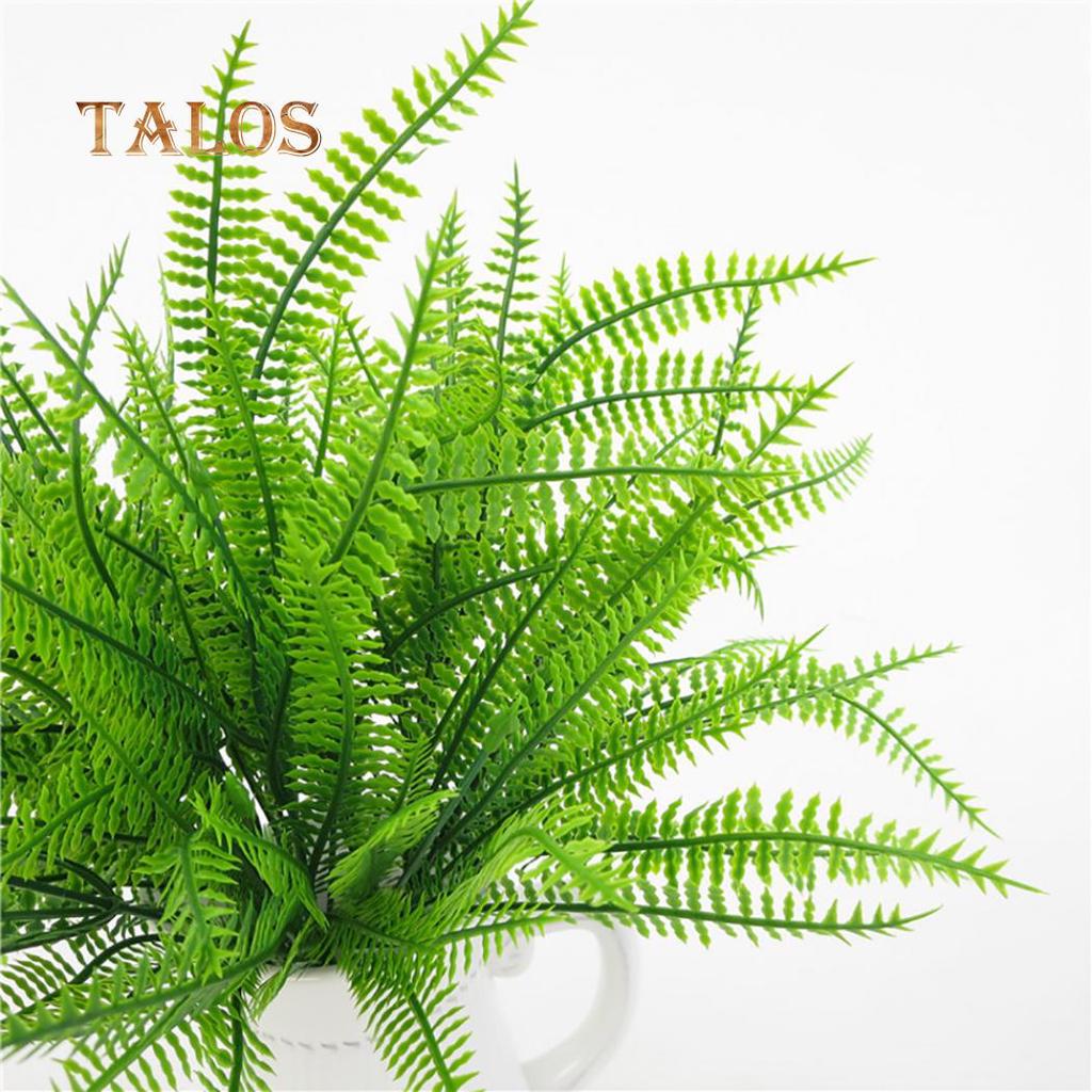 1 Bouquet Artificial Persian Leaf Plastic Green Plant Home Office Shop Decor Homedecor