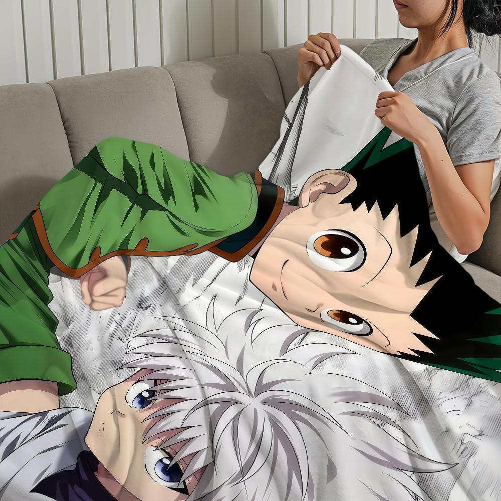Comic Anime Kunst h-hunter h-hunter Gon Killua Flanell warm Komfort weiche Plüschdecke für Sofa Wohnzimmer Schlafzimmer Reise Geschenk