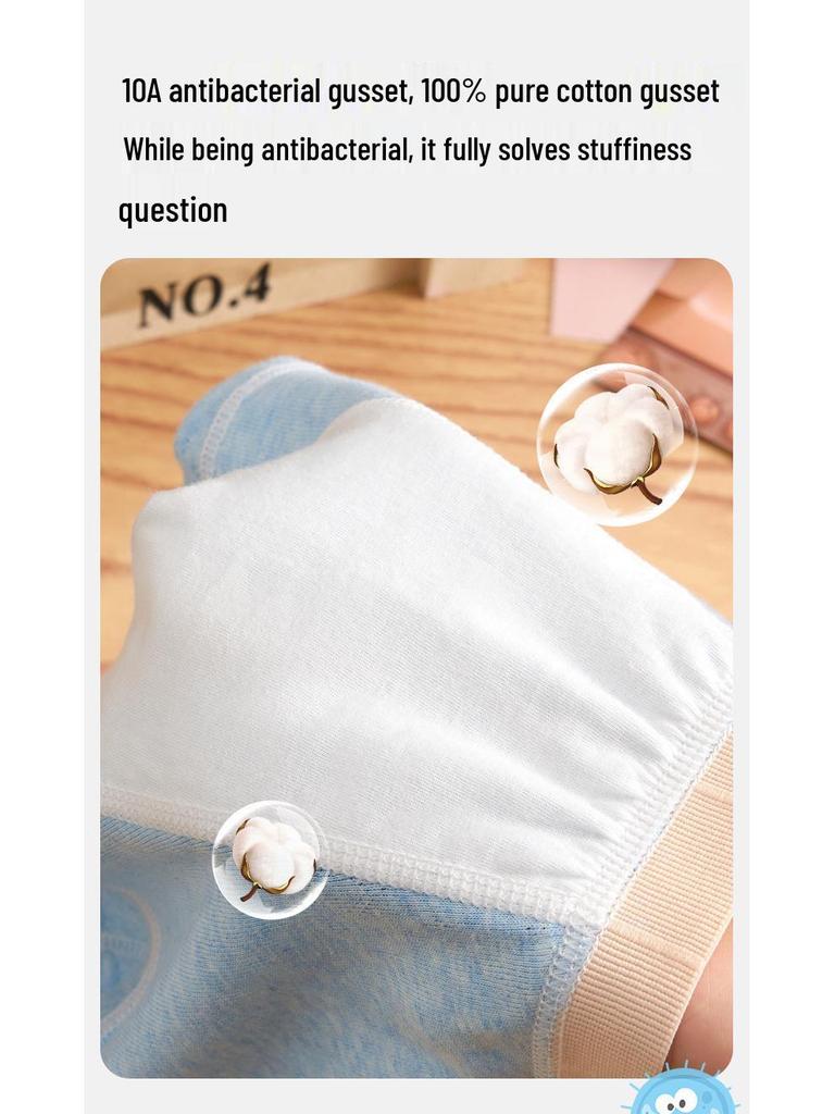 Teen Boys' Pure Cotton Class A Boxer Briefs, Big Size