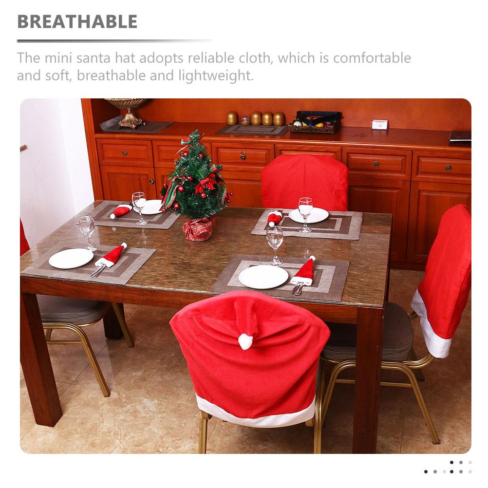 12 Pcs Mini Santa Hut Weihnachten Flaschen Abdeckung Weihnachten Claus Urlaub Partei Ornament Kostüm Hüte