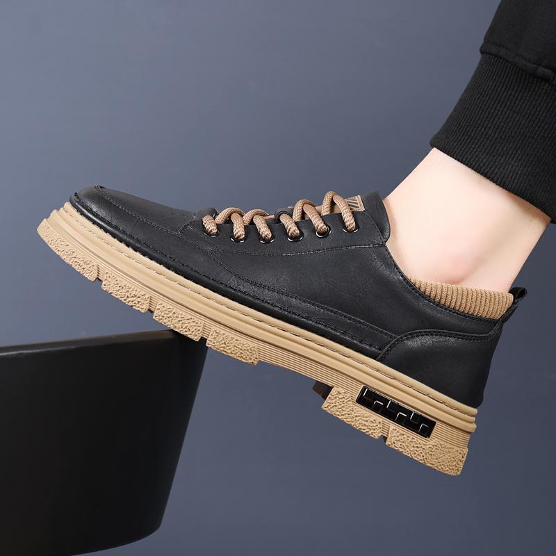 Fashion Casual Men's Genuine Leather Shoes Classic Business Versatile Style Outdoor Leisure Party Daily Office Quality Thick Soled Shoe